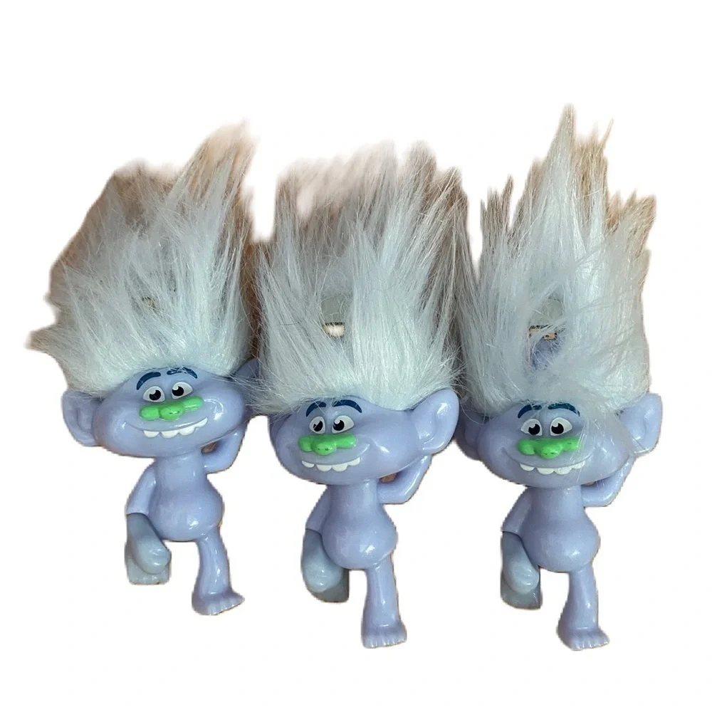 Trolls Guy Diamond Action Figure Bundle Lot Set Blue Kids Toy